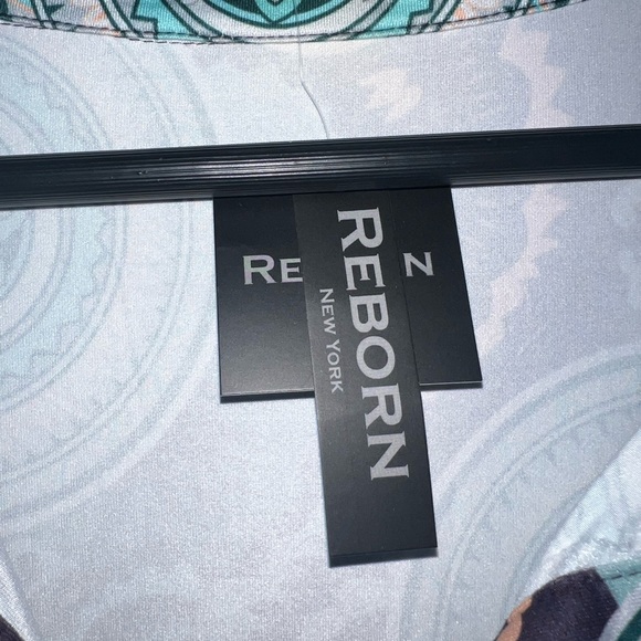 BRAND NWT Reborn New York Green, Black & Pink long dress size 2X - Picture 8 of 13